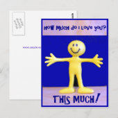 Ich habe dich so sehr Liebe Postkarte (Vorne/Hinten)