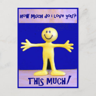 Ich habe dich so sehr Liebe Postkarte