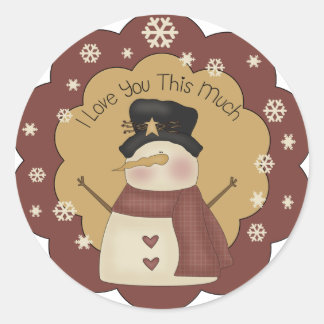 Ich habe dich so sehr Liebe Runder Aufkleber