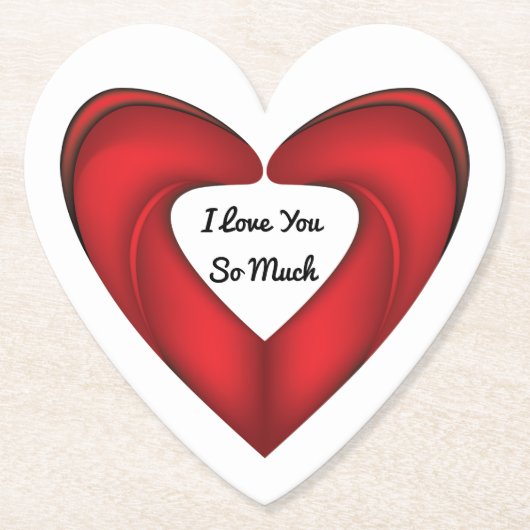 Ich habe dich so sehr Liebe Untersetzer (Vorderseite)