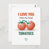 Ich habe dich von meinen KopfTomaten Liebe Postkarte (Vorne/Hinten)