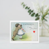 Ich habe dich zuerst gesehen postkarte (Stehend Vorderseite)