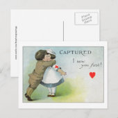 Ich habe dich zuerst gesehen postkarte (Vorne/Hinten)