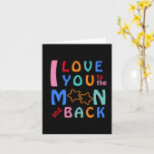 Ich habe dich zum Mond und zurück Liebe Karte (Gelbe Blume)