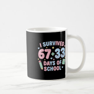 Ich habe die 100 Tage Schule Mathelehrer Kinder üb Kaffeetasse