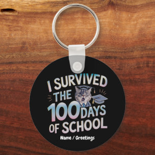 Ich habe die 100 Tage Schule überlebt - Feiere 100 Schlüsselanhänger