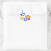 Ich habe die 90er Liebe Runder Aufkleber (Tasche)