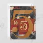 Ich habe die Abbildung 5 in Gold gesehen Postkarte (Vorne/Hinten)