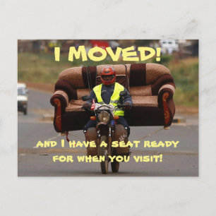 Ich habe die Adressenänderung auf der Postkarte ve