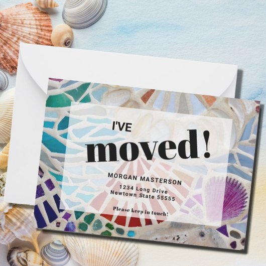 Ich habe die Ankündigung, den Strand zu verschiebe Mitteilungskarte