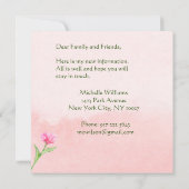 Ich habe die Ankündigung der eleganten Rosa-Flora- (Rückseite)