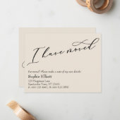 Ich habe die Ankündigung der neuen Adresse "Cream" (Vorderseite/Rückseite Beispiel)