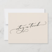 Ich habe die Ankündigung der neuen Adresse "Cream" (Rückseite)