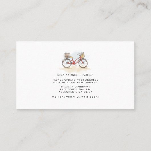 Ich habe die Ankündigung, die Adresse zu ändern, v Visitenkarte (Rückseite)