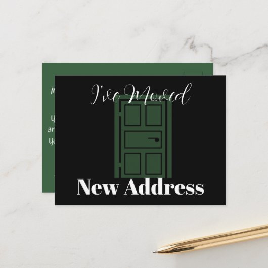 Ich habe die Ankündigung einer einfachen neuen Zuh Postkarte (Vorderseite/Rückseite Beispiel)