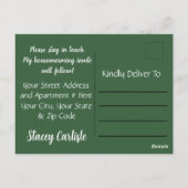 Ich habe die Ankündigung einer einfachen neuen Zuh Postkarte (Rückseite)