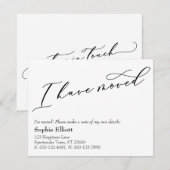 Ich habe die Ankündigung einer neuen Adresse geänd (Vorne/Hinten)