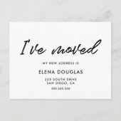 Ich habe die Ankündigung Modern Moving verschoben Postkarte (Vorderseite)