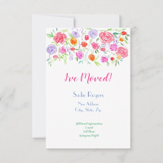 Ich habe die Ankündigung von Wasserfarben-Rose (Vorderseite)