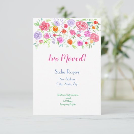 Ich habe die Ankündigung von Wasserfarben-Rose (Stehend Vorderseite)