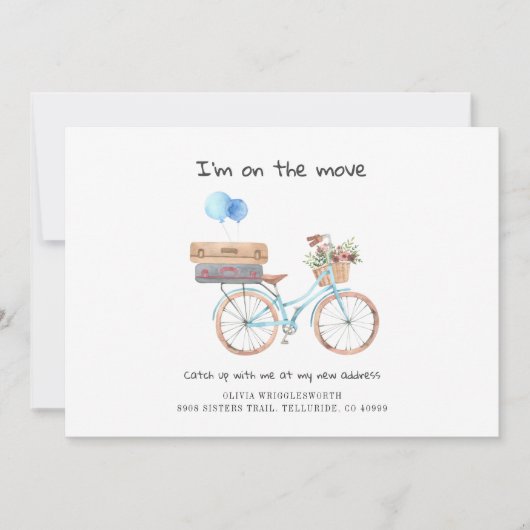 Ich habe die Ankündigung "Wasserfarben-Chic-Bewegu (Vorderseite)