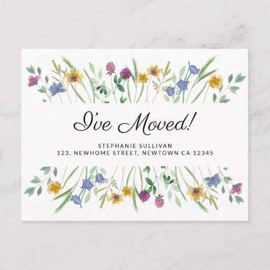 Ich habe die Ankündigung "Wasserfarben-Wildblume b (Vorderseite)