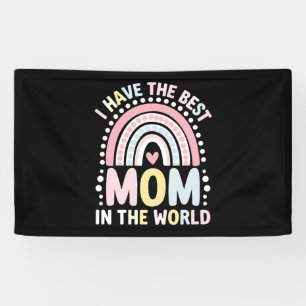 Ich habe die beste Mama in der Welt Boho Regenboge Banner