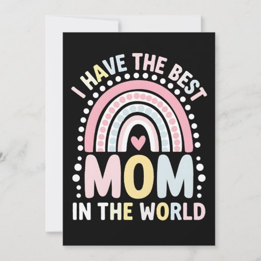 Ich habe die beste Mama in der Welt Boho Regenboge Einladung (Vorderseite)
