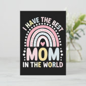 Ich habe die beste Mama in der Welt Boho Regenboge Einladung (Stehend Vorderseite)