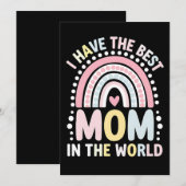 Ich habe die beste Mama in der Welt Boho Regenboge Einladung (Vorne/Hinten)