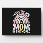 Ich habe die beste Mama in der Welt Boho Regenboge Fotoplatte (Vorderseite)