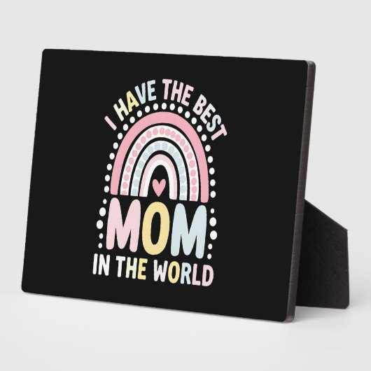 Ich habe die beste Mama in der Welt Boho Regenboge Fotoplatte (Seite)