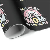 Ich habe die beste Mama in der Welt Boho Regenboge Geschenkpapier (Rolleneckpunkt)