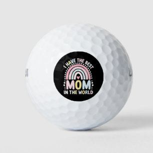 Ich habe die beste Mama in der Welt Boho Regenboge Golfball
