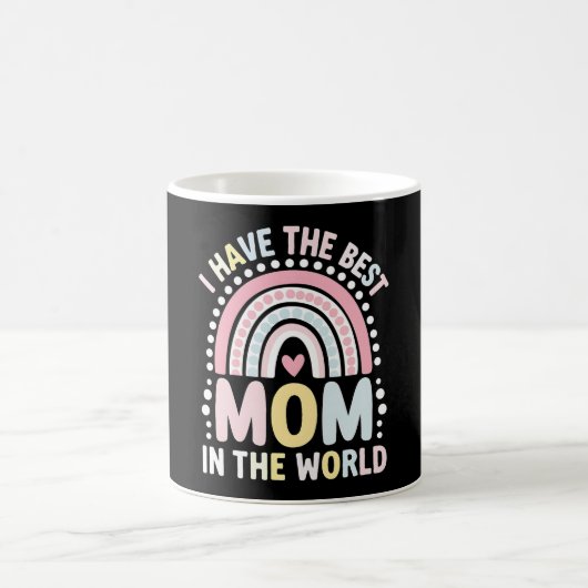 Ich habe die beste Mama in der Welt Boho Regenboge Kaffeetasse (Mittel)