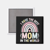 Ich habe die beste Mama in der Welt Boho Regenboge Magnet (Vorderseite/Rückseite)