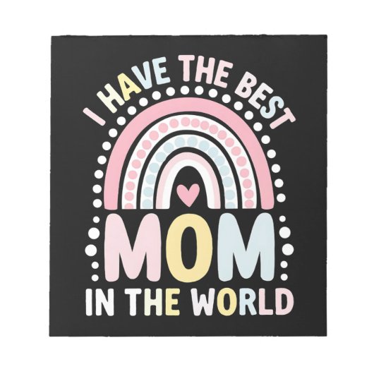 Ich habe die beste Mama in der Welt Boho Regenboge Notizblock (Vorderseite)