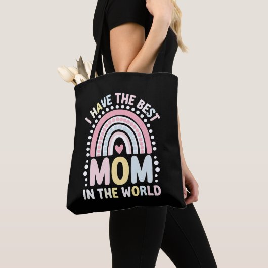 Ich habe die beste Mama in der Welt Boho Regenboge Tasche (Von Nahem)