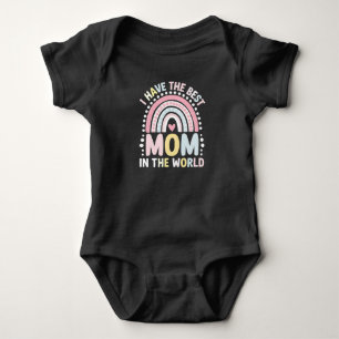 Ich habe die beste Mutter der Welt Boho Regenbogen Baby Strampler