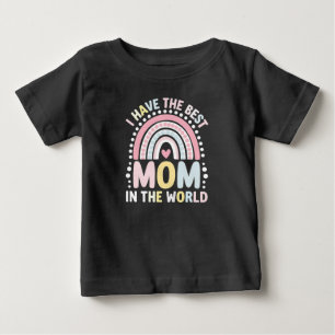 Ich habe die beste Mutter der Welt Boho Regenbogen Baby T-shirt