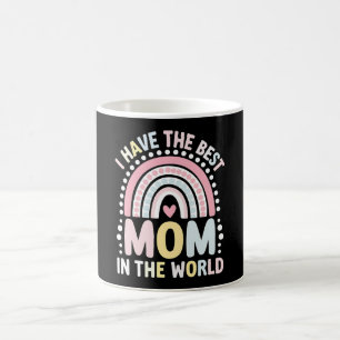 Ich habe die beste Mutter der Welt Boho Regenbogen Kaffeetasse