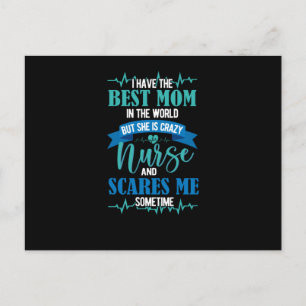 Ich habe die beste Mutter der Welt - Krankenschwes Postkarte