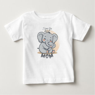 Ich habe die beste MUTTER – Süßes Elefant-T-Shirt Baby T-shirt