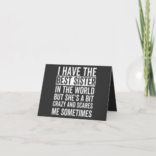 Ich habe die beste Schwester der Welt Karte