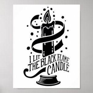 Ich habe die Black Flame Candle Halloween Spooky W Poster