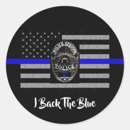 ICH HABE DIE BLAUE-UNTERSTÜTZUNGSPOLITIK ZURÜCKGEG RUNDER AUFKLEBER