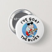 Ich habe die Blues Funny Animal Pun. Button (Vorne & Hinten)