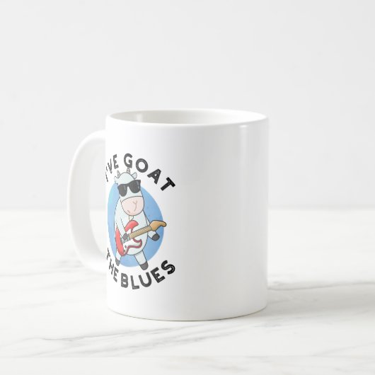 Ich habe die Blues Funny Animal Pun. Kaffeetasse (Vorderseite Links)
