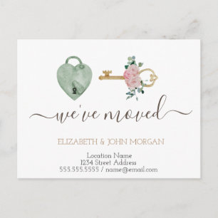 Ich habe die Blume für Schlüsselanhänger geändert  Ankündigungspostkarte