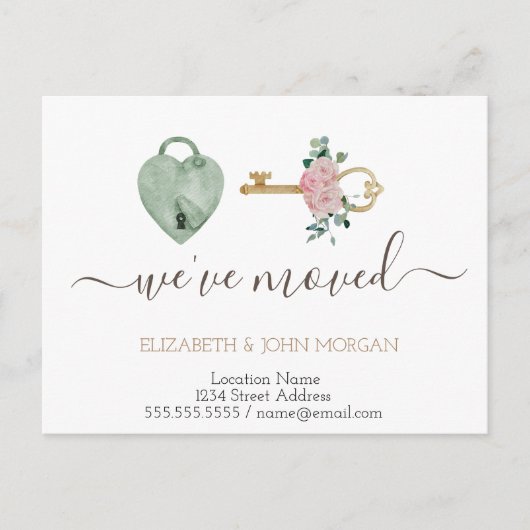 Ich habe die Blume für Schlüsselanhänger geändert  Ankündigungspostkarte (Vorderseite)